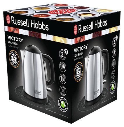 1,0 l Wasserkocher 2400 W  24990-70 Victory (Schwarz, Edelstahl) 