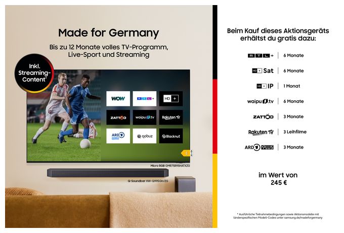 NeoQLED 190,5 cm (75 Zoll) Fernseher 4K Ultra HD VESA 400 x 400 mm GQ75QN71HAUXZG 