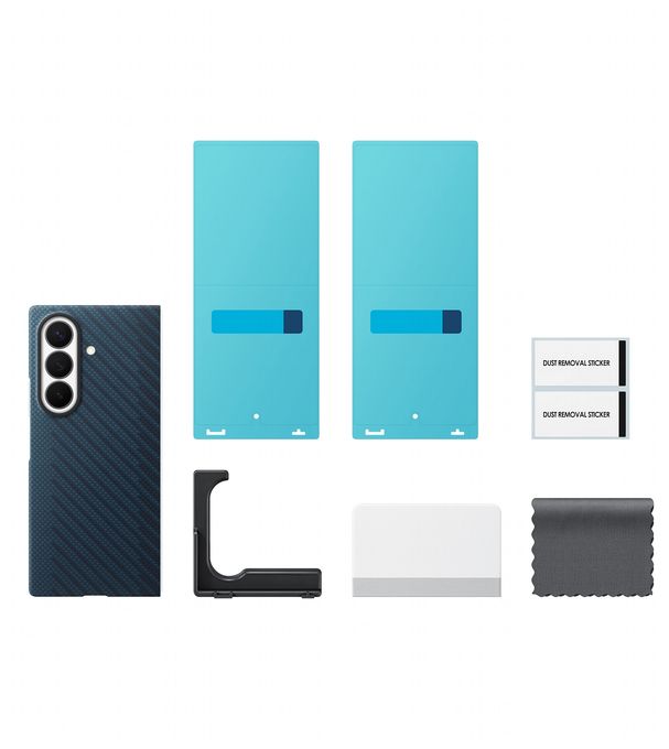 Cover für Samsung Z Fold8  Carbon Magnet Case (Blau) 