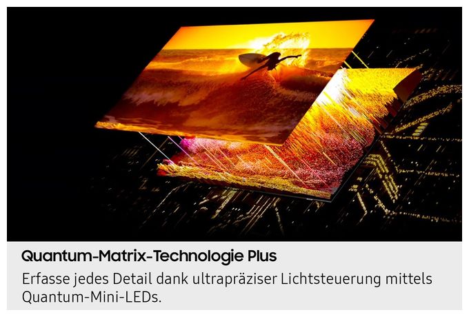 NeoQLED 139,7 cm (55 Zoll) Fernseher 4K Ultra HD VESA 200 x 200 mm  GQ55QN85FAU (Silber) 