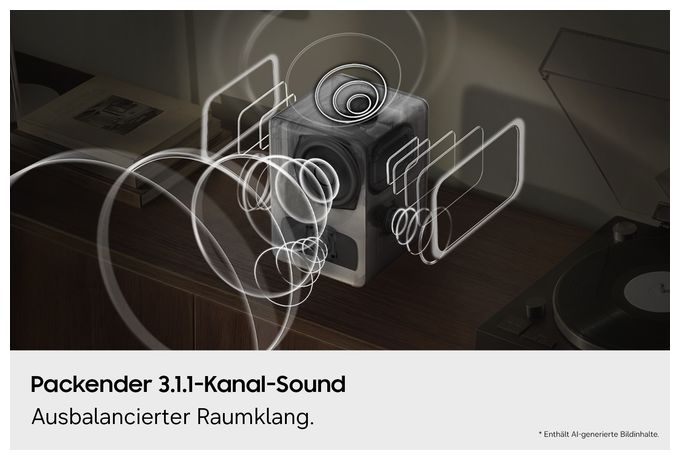 Wlan Lautsprecher mit Bluetooth  Music Studio 7 HW-LS70H/ZG (Schwarz) 