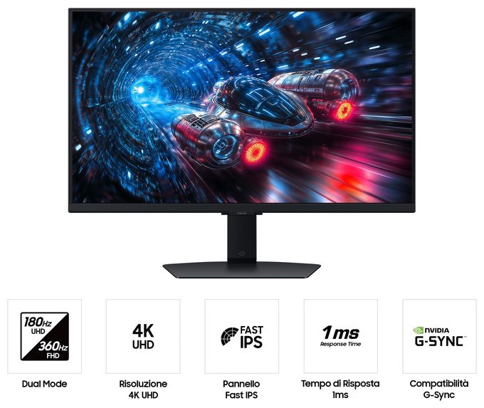 4K Ultra HD Monitor 68,6 cm (27 Zoll) 16:9 1 ms 350 cd/m²  Odyssey G70F LS27FG702EUXEN (Schwarz) 