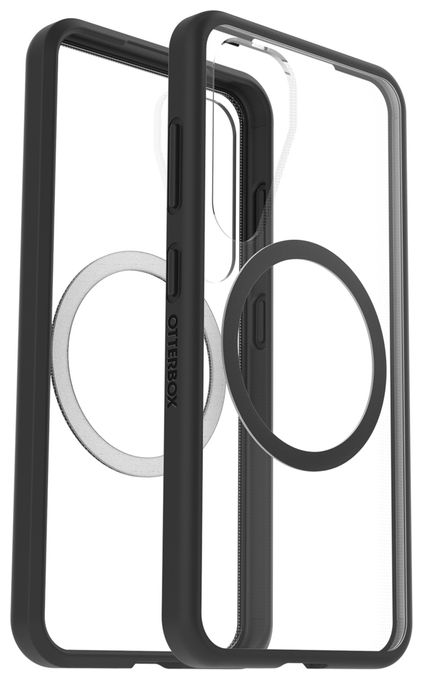 Cover für Samsung Galaxy S25 (Schwarz, Transparent) OtterBox React Magnet Case 