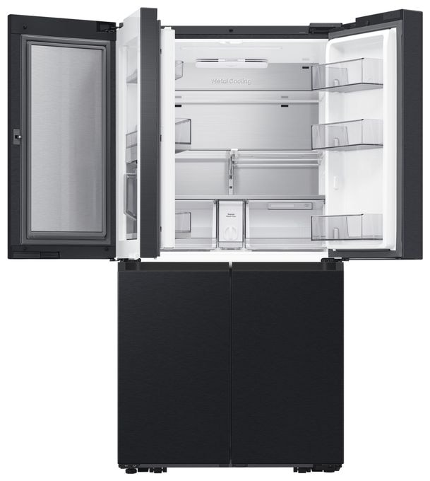 Side-by-Side Kühl-/ Gefrierkombination French Door 386 l / 250 l 365 kWh NoFrost 1830 mm x 912 mm  RF65DG9H0EB1 (Schwarz) 