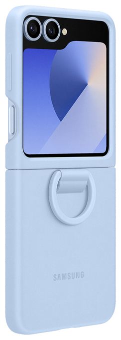 Cover für Samsung Galaxy Z Flip6  Silicone Ring Case (Blau) 