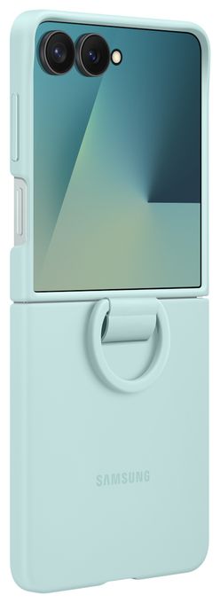 Cover für Samsung Galaxy Z Flip7  Silicone Ring Case (Mintfarbe) 