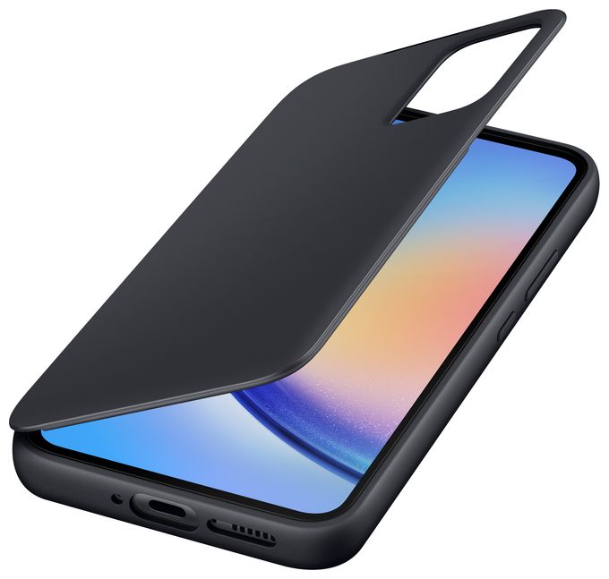 Geldbörsenhülle für Samsung Galaxy A34  Smart View Wallet Case (Schwarz) 