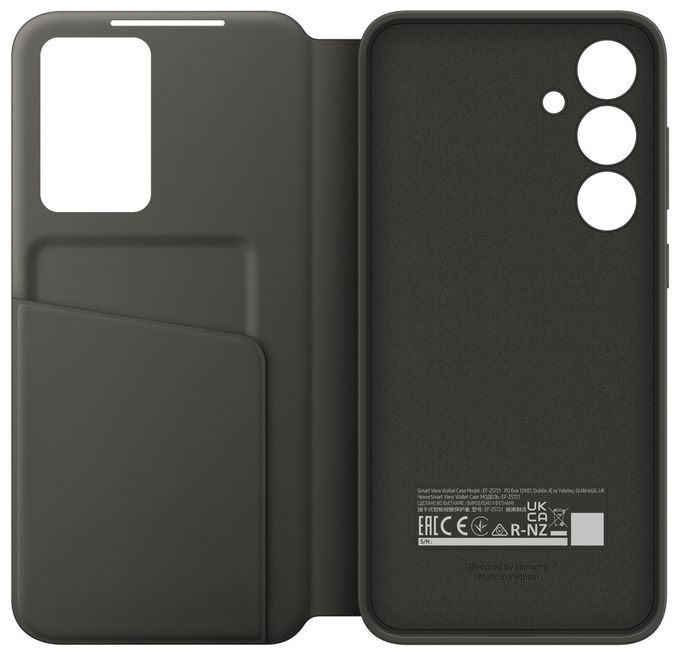 Geldbörsenhülle für Samsung Galaxy S24 FE  Smart View Wallet Case (Schwarz) 
