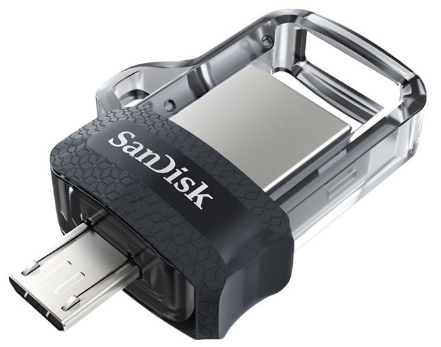 USB Type-A / Micro-USB Stick 32 GB (Schwarz, Transparent) Ultra Dual Drive m3.0 