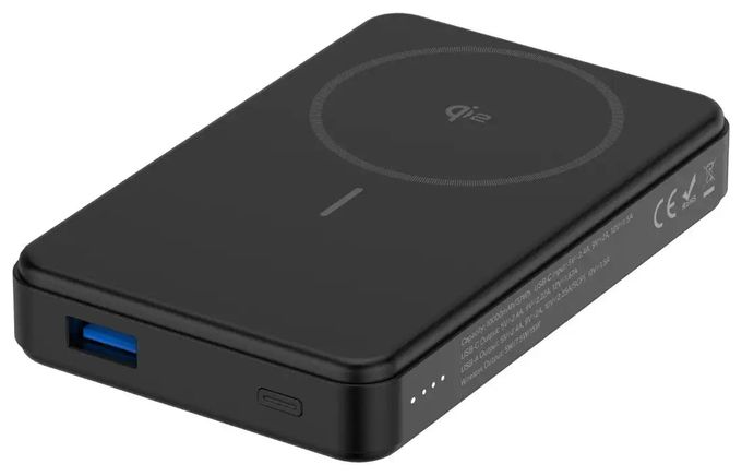 10000 mAh Powerbank USB Typ-C Kabelloses Laden  MagPower Max (Schwarz) 