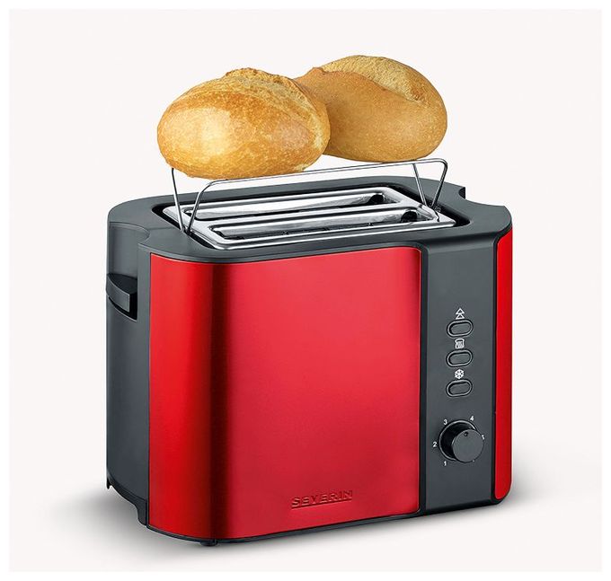 Toaster 800 W 2 Scheibe(n)  AT2217 (Metallisch, Rot) 