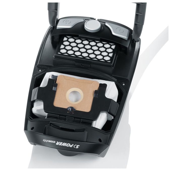 Bodenstaubsauger mit Staubbeutel 750 W HEPA  BC7045 S Power Snowwhite (Schwarz, Grau) 
