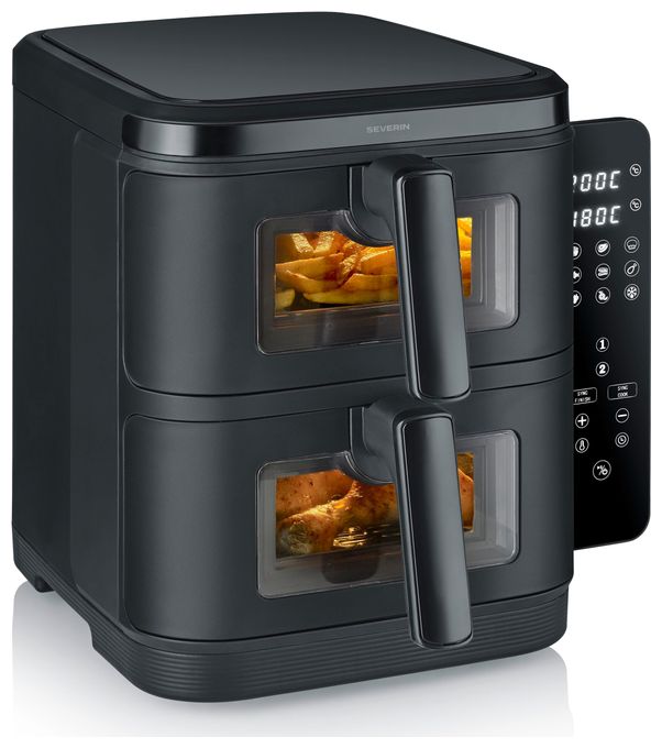 Doppel Heißluftfritteuse 11 l 2800 W  FR2468 (Schwarz) 