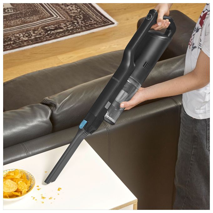 Handstaubsauger Beutellos bis 45 min Laufzeit 21,6 V HEPA (Schwarz, Blau, Silber) HV7151 