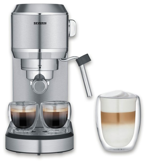 Siebträger Kaffeemaschine 20 bar 1350 W (Schwarz, Gebürsteter Stahl, Chrom) KA5997 Newspresa 