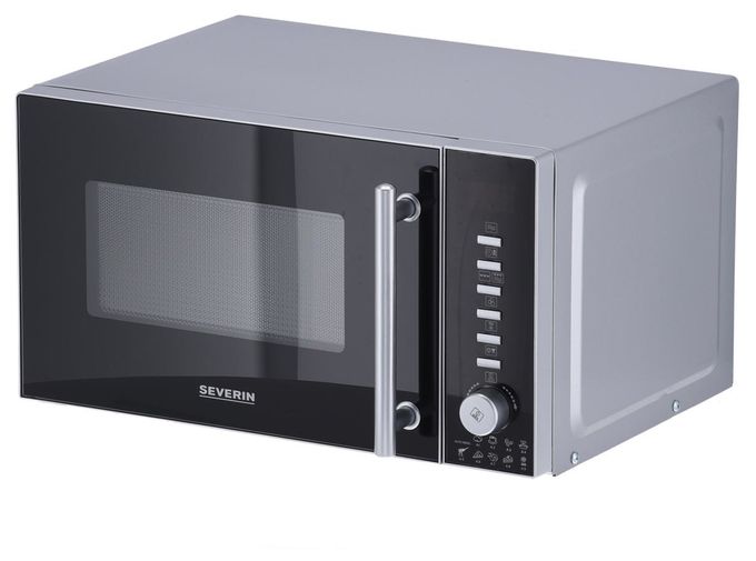 Freistehende Mikrowelle 800 W Größe: klein 10 Stufen Grill  MW7773 (Silber, Edelstahl) 