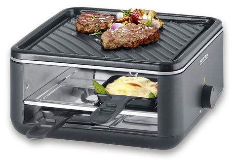4 Person(en) 800 W RG2360 Black Line Lite Mini Raclettegrill 
