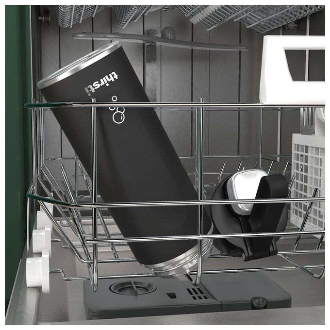 Kunststoff, Edelstahl  Thirsti 700ml (Schwarz) 