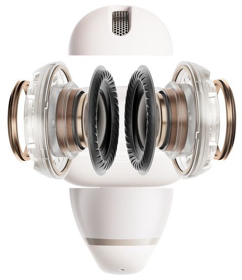 In-Ear Bluetooth Kopfhörer kabellos 10 h Laufzeit IP54  OpenDots 2 (Weiß) 
