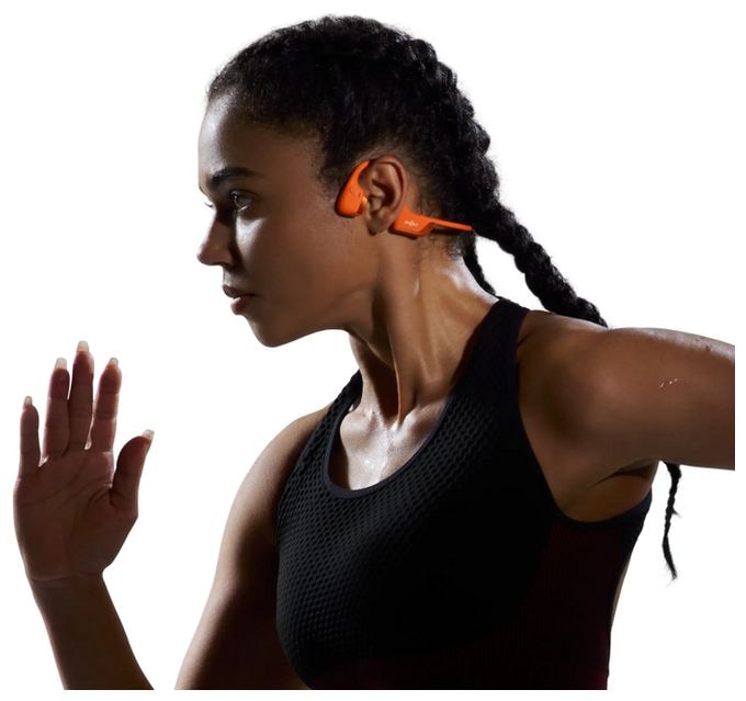 Knochenschall Bluetooth Kopfhörer kabellos 12 h Laufzeit IP55  OpenRun Pro 2 Mini (Orange) 