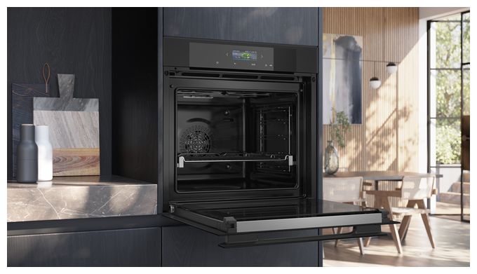 Einbaubackofen groß AutoClean (Schwarz) iQ700 HB974GLM1 