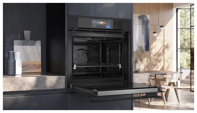 Einbaubackofen groß AutoClean (Schwarz) iQ700 HB978GNM1 