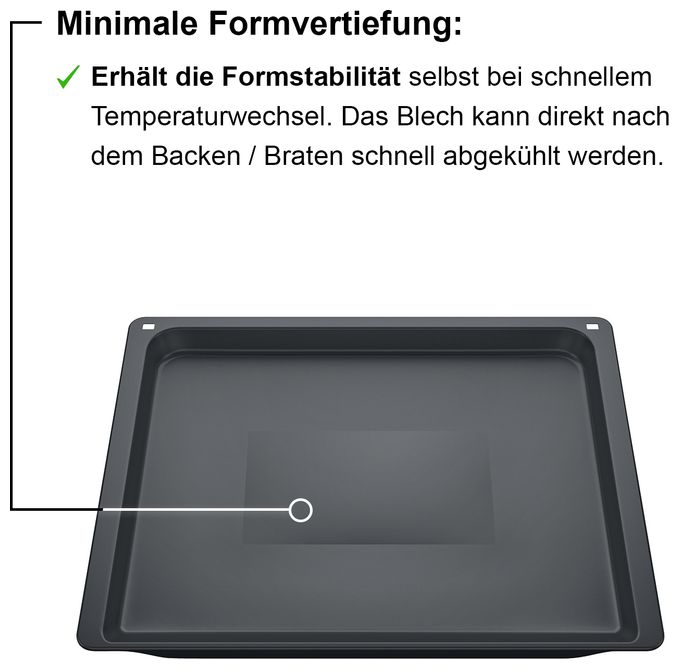 HZ631070 Backblech 30 x 455 x 375 mm spülmaschinengeeignet 