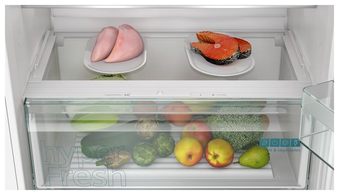 285 l / 98 l 194 cm Einbau Kühl-/Gefrierkombination 256 kWh NoFrost iQ100 KB96NNSE0 Schlepptür 