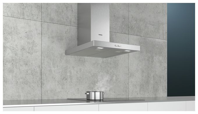 Abluft Dunstabzugshaube/Esse Wand 60 cm (Edelstahl) iQ100 LC64BBC50 