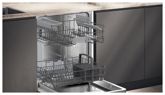 60 cm Geschirrspüler vollintegriert (ohne Front) Leise 13 Maßgedecke aquaStop Funktion iQ100 SX61HX01TE 