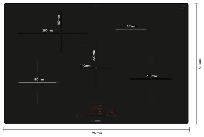80 cm Induktions Kochfeld/Herdplatte 4 Zone(n) iQ300 EH801HFB1E autarkes 