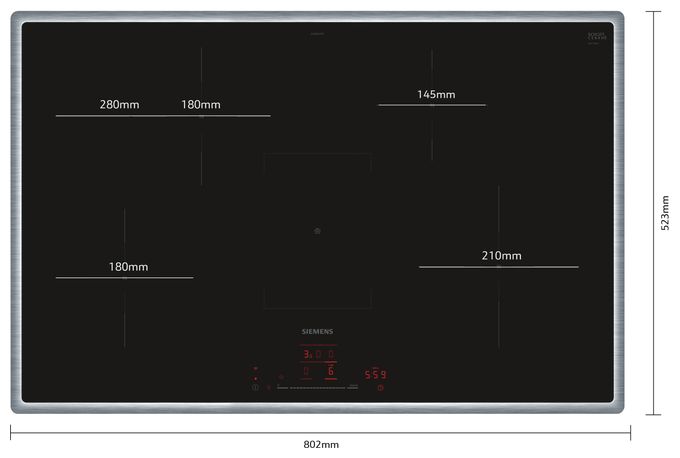 80 cm Kochfeld/Herdplatte 4 Zone(n) iQ300 EH845HFB1E autarkes 