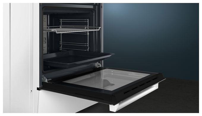 Freistehender Herd Elektro normal mit Glaskeramik Kochfeld iQ300 HK9R3A220 