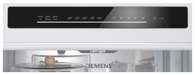 218 l / 103 l Kühl-Gefrierkombi freistehend NoFrost 159 kWh Jahr  iQ300 KG36NVICG (Gebürsteter Stahl) 