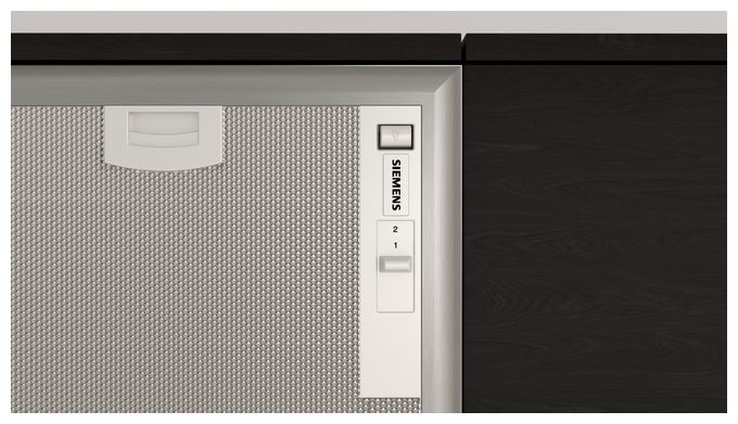 Abluft/Umluft Dunstabzugshaube/Esse Einbau 53 cm (Metallisch, Silber) iQ300 LB55566 Lüfterbaustein 