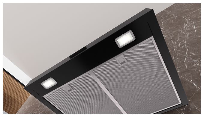 Dunstabzugshaube Wand 60 cm Abluft/Umluft (Schwarz) iQ300 LC65BCC60 
