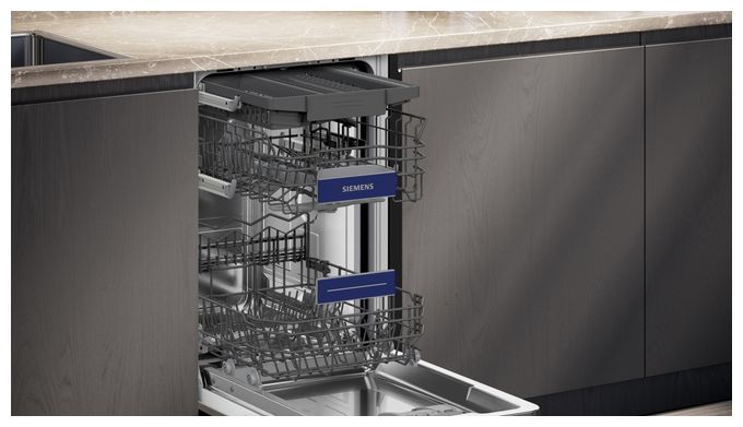 45 cm Geschirrspüler unterbaufähig Leise 10 Maßgedecke aquaStop Funktion Wärmetauscher iQ300 SR43ES25ME 