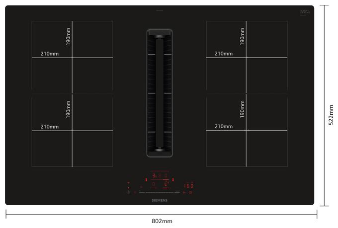 80 cm Induktions Kochfeld/Herdplatte 4 Zone(n) iQ500 ED811HQ26E autarkes 