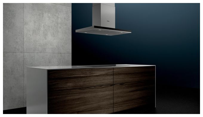 Abluft/Umluft Dunstabzugshaube/Esse Insel 90 cm (Edelstahl) iQ500 LF98BIP50 
