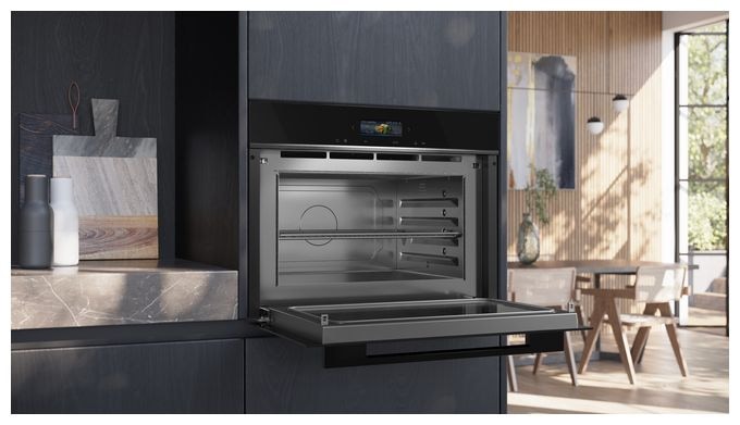 Einbau-Mikrowelle 1000 W Größe: groß 5 Stufen Grill (Schwarz) iQ700 CE732GXB1 
