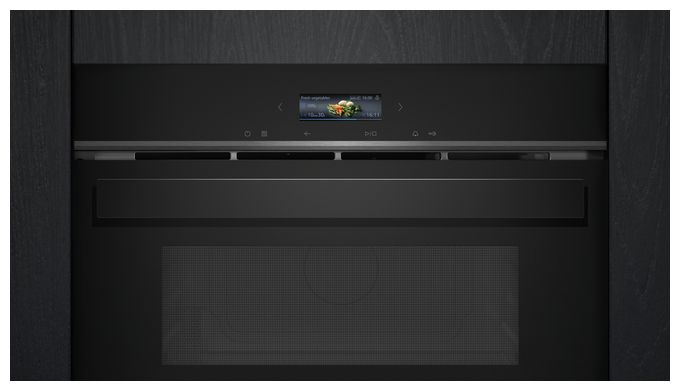 Einbau-Mikrowelle 1000 W Größe: groß 5 Stufen Grill (Schwarz) iQ700 CE932GXB1 