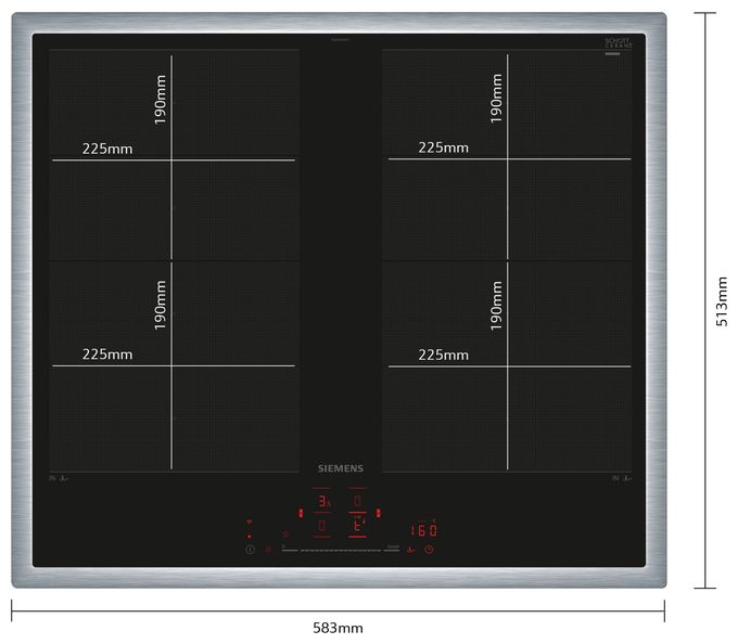 60 cm Induktions Kochfeld/Herdplatte 4 Zone(n) iQ700 EX645HXC1E autarkes 