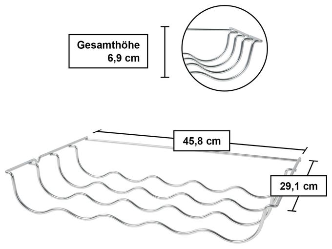 KS10Z030 Flaschenablage für Standgeräte Chrom 