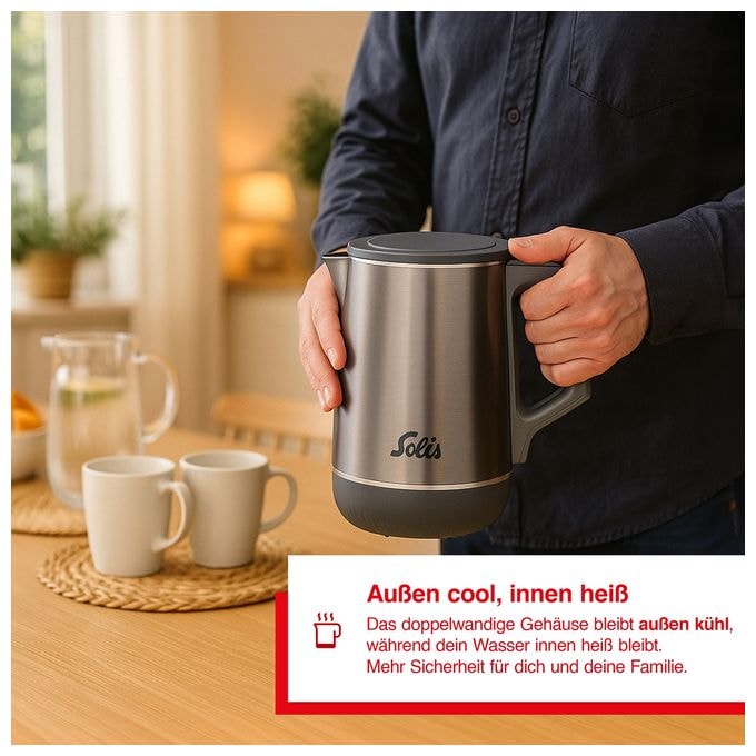 1,7 l Wasserkocher 1800 W  5520 Eco Boil (Grau) 