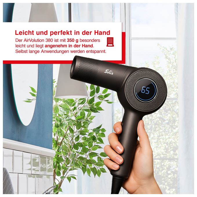 Haartrockner 1600 W  AirVolution 380 (Schwarz) 