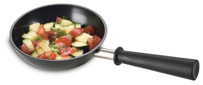 S0186 4-teiliges Wok Set für Tischgrills (Schwarz) 