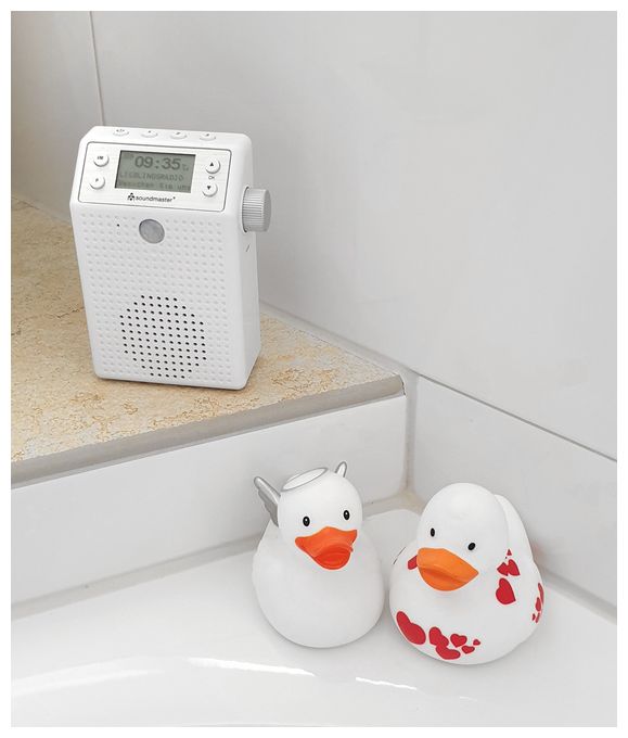 Bluetooth DAB+, FM Radio Tragbar Spritzwassergeschützt IPX4  DAB60WE (Weiß) 