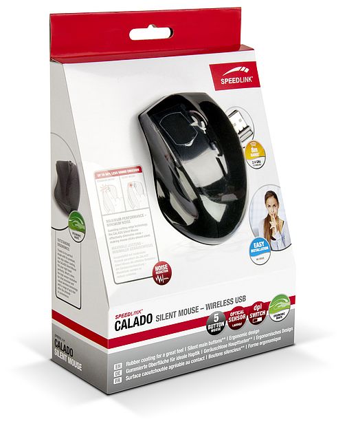 1600 DPI Büro Maus  Calado (Schwarz) 
