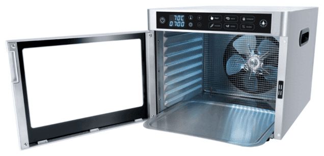 Dörrautomat 500 W Timer 24 h 8 2 Dörrgitter  ED80 (Edelstahl) 