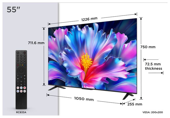 LCD/TFT 139,7 cm (55 Zoll) Fernseher 4K Ultra HD VESA 200 x 200 mm 55P6L 